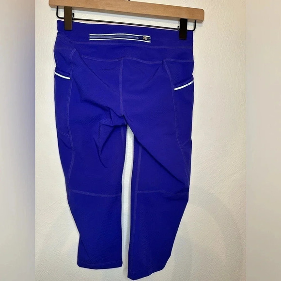 Women’s  Athleta  DOBBY BE FREE KNICKER Leggings (2)  Purple & Pink size XXS(b5 - Picture 4 of 16